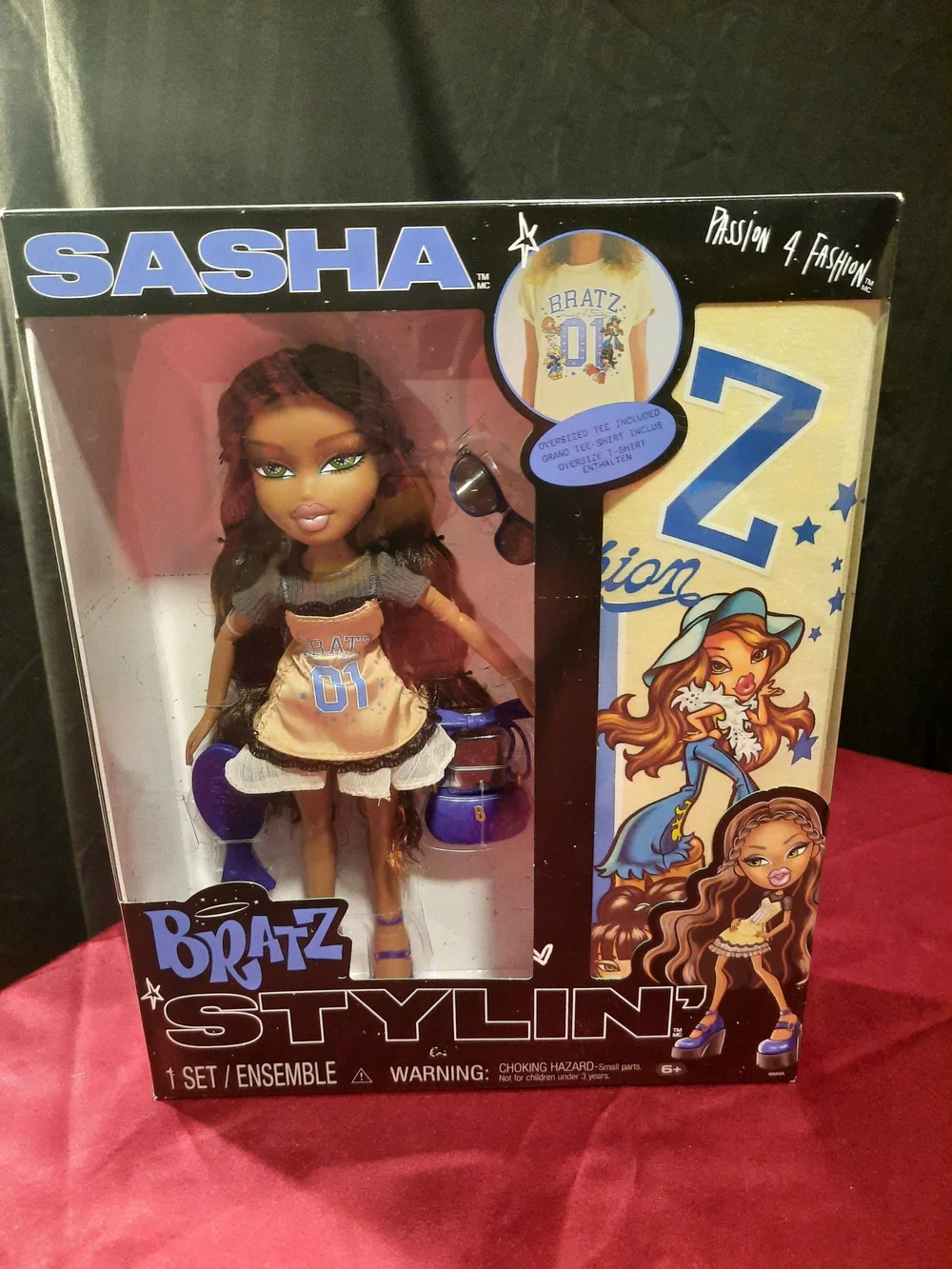 Bratz Sasha Stylin' Fashion Collectors Doll With Accessories And Tshirt